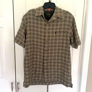 Eddie Bauer - Button up Shirt - SIZE S MENS - Green, plaid, outdoors, collared